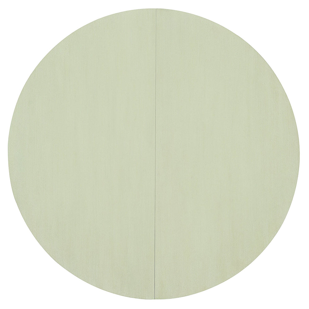 Bernhardt Bernhardt East Hampton Round Dining Table With Cerused Linen Finish, 54" Round, 20" Leaf & Pedestal Elegance K1236