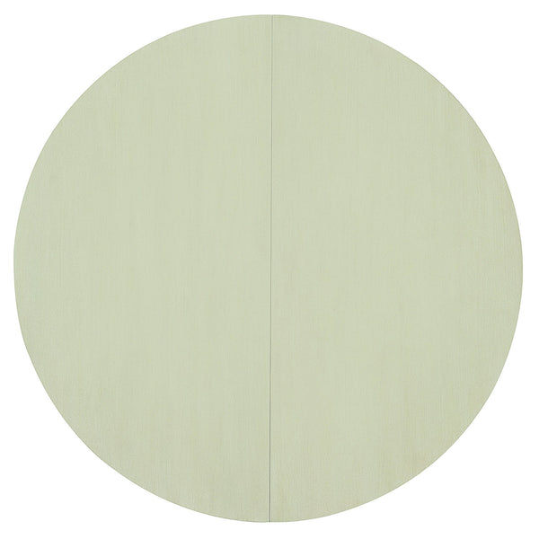 Bernhardt Bernhardt East Hampton Round Dining Table With Cerused Linen Finish, 54" Round, 20" Leaf & Pedestal Elegance K1236