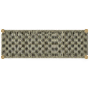 English Elm Dahlia Outdoor Indoor Bench - Handcrafted Acacia Wood With Weather-Resistant Natural Taupe Rope B136P159358