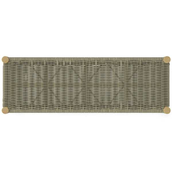 English Elm Dahlia Outdoor Indoor Bench - Handcrafted Acacia Wood With Weather-Resistant Natural Taupe Rope B136P159358