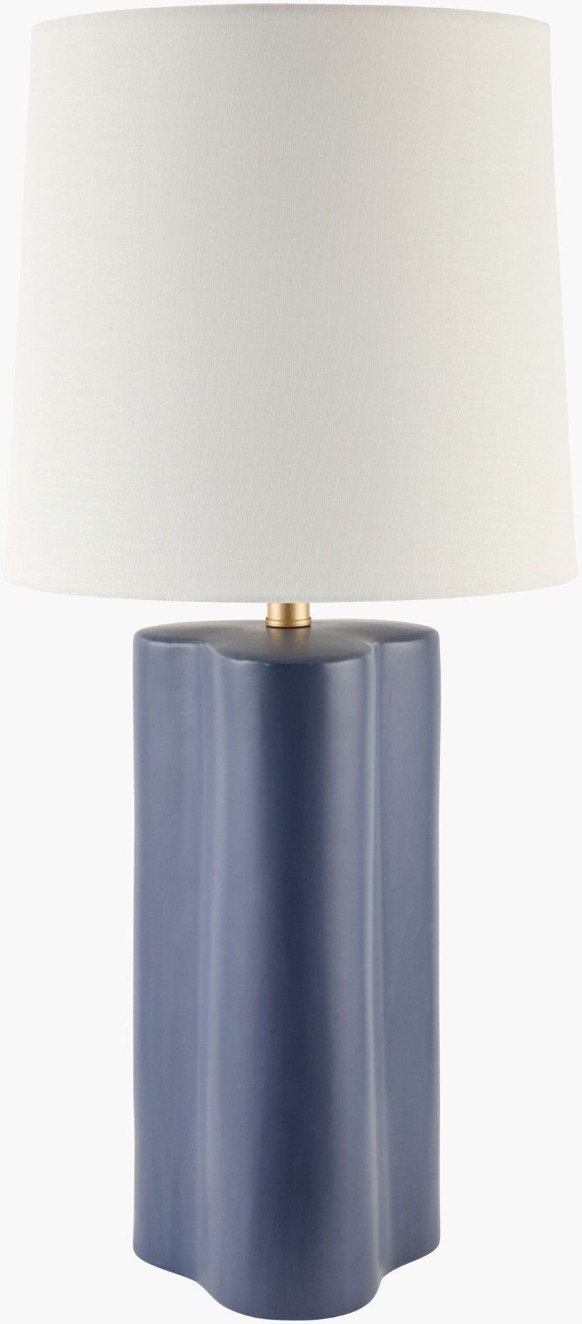 Livabliss Ocana Art Deco Ceramic Table Lamp with Linen Shade and Iron Finial for Warm Ambiance OCN-001