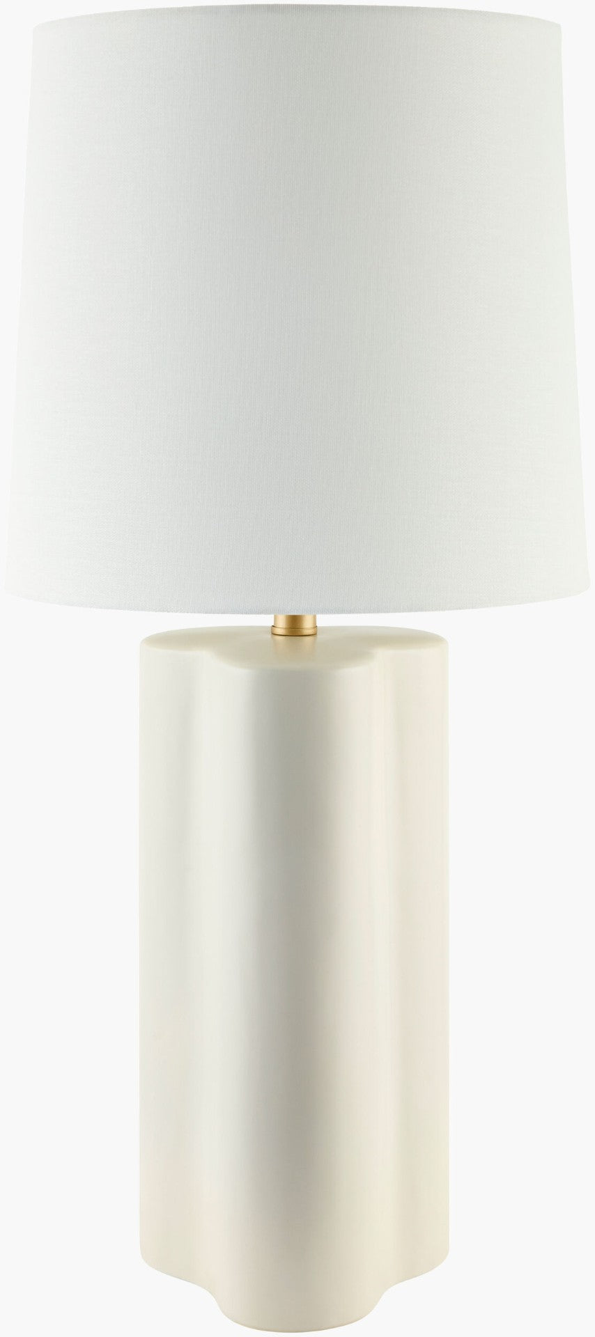 Livabliss Ocana Ceramic Art Deco Table Lamp with Linen Shade and Iron Finial Accent OCN-002