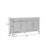 Scott Living Home Griffith Four Door Two Drawer Buffet Gray with Light Wood Finish P367DJ302 Pulaski Furniture