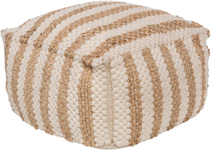 Oak Cove OCPF-4001 12"H x 20"W x 20"D Pouf OCPF4001-202012 Livabliss Surya