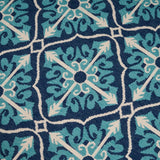 Christopher Knight Home® - Noble House - Morroco Outdoor 5'3" X 7' Trellis Area Rug, Navy and Blue