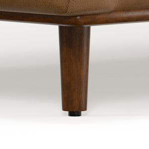 English Elm Morrison 89" Mid-Century Modern Sofa In Caramel Brown Leather - Plush Comfort & Timeless Style B136P159630