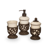 Acanthus Stoneware Vanity Set - Set of 3