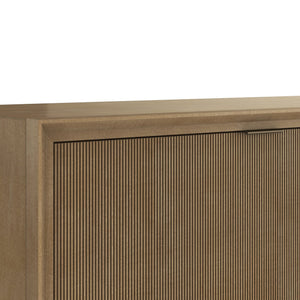 A.R.T. Furniture Loft Entertainment Console - Classic Contemporary Design With Stylish Vertically Grooved Doors Brown Material(S), Poplar,Rubberwood,Figured Maple 335422-1911