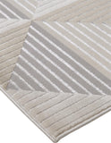 Feizy Rugs Micah Polyester/Polypropylene Machine Made Mid-Century Modern Rug Ivory/Gray/Ivory 9'-2" x 12'