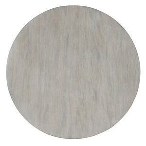 Hooker Furniture Melange Round Guilded Accent Table With Silver Leaf Insets, Gray Primavera Veneer, Casters For Mobility 628-80518-95