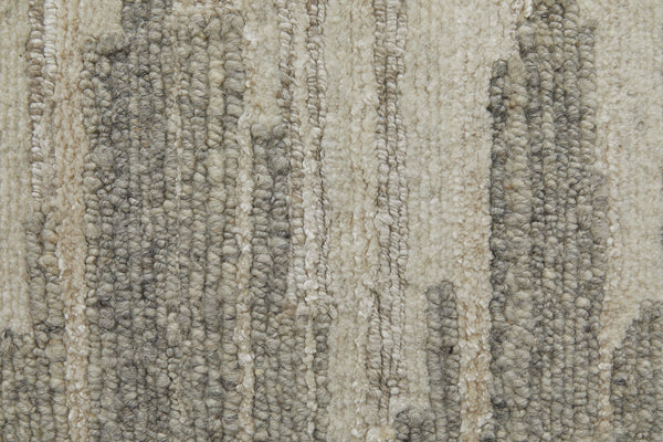 Feizy Rugs Navaro Hand-woven Wool And Viscose Rug - Modern Abstract Design For Effortless Elegance And Warmth Ivory,Tan Wool,Viscose Nav8915fivygryj55