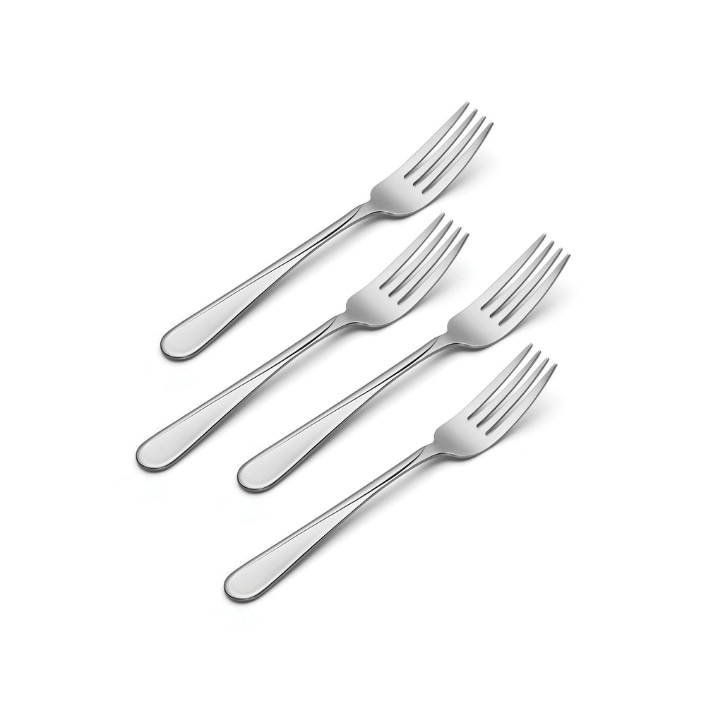 Lenox Oneida Flight Everyday Flatware Dinner Forks, Set of 4 Metallic, STAINLESS METAL 2865004B