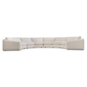 Bernhardt Bernhardt Crescent Soleil 4-Piece Fabric Sectional — 196" W Sculptural Midcentury Pit Sofa, Custom Upholstery - Made to Order K2207