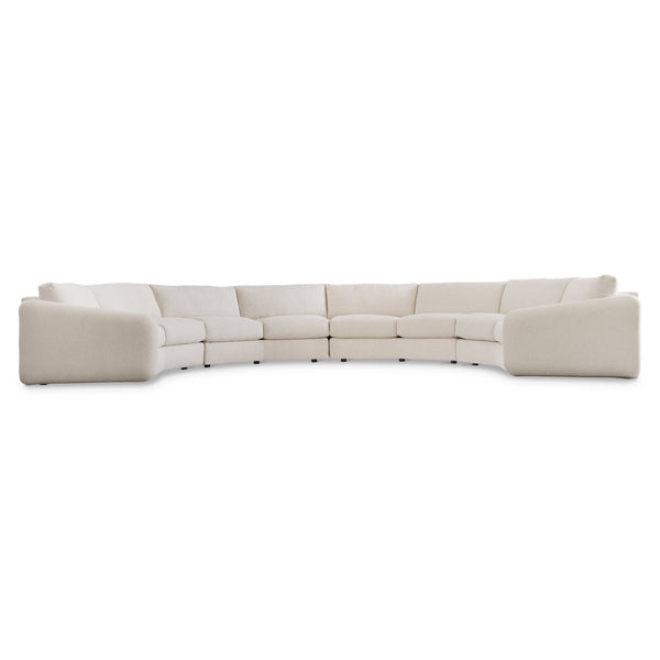 Bernhardt Bernhardt Crescent Soleil 4-Piece Fabric Sectional — 196" W Sculptural Midcentury Pit Sofa, Custom Upholstery - Made to Order K2207