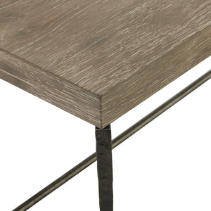 Bernhardt Bernhardt Tribeca Console Table — Wire‑Brushed Aurum Oak Top & Sculptural Barlow Steel Legs, 54" 333911