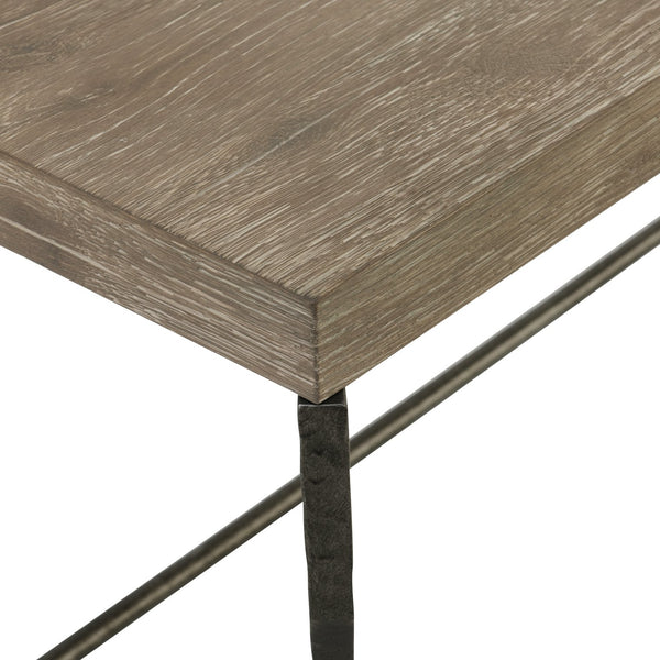 Bernhardt Bernhardt Tribeca Console Table — Wire‑Brushed Aurum Oak Top & Sculptural Barlow Steel Legs, 54" 333911