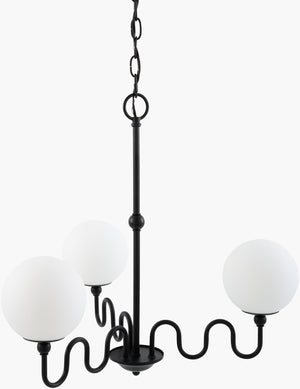 Livabliss Onde Iron and Glass Arts Crafts Chandelier for Dining Rooms and Grand Entryways ODN-001