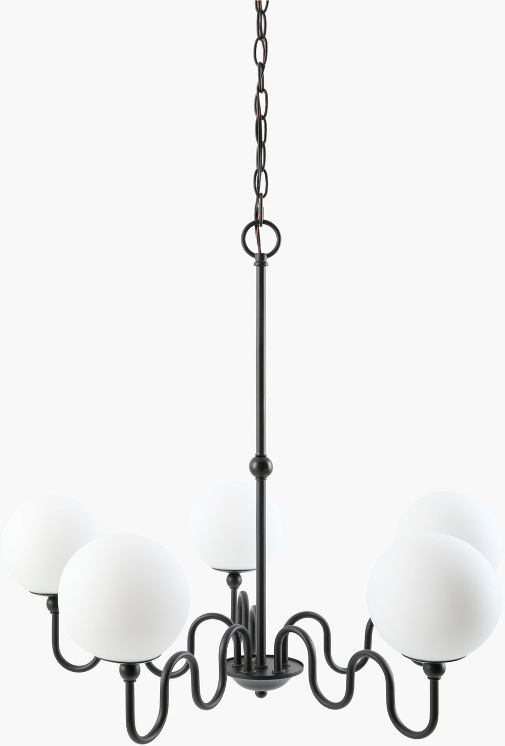 Livabliss Onde Arts and Crafts Iron Chandelier with Glass Shades for Dining Room Entryway ODN-003