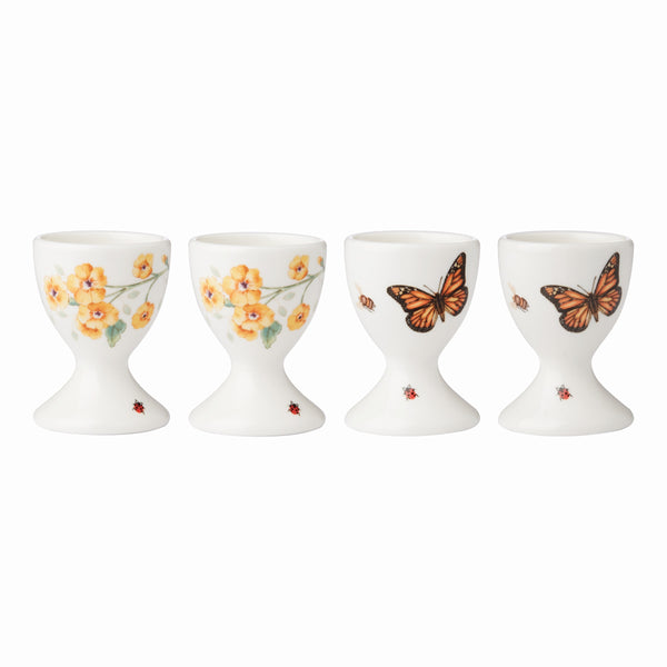 Lenox Butterfly Meadow Footed Egg Cups, Set of 4 Multi, WHITE PORCELAIN 894111