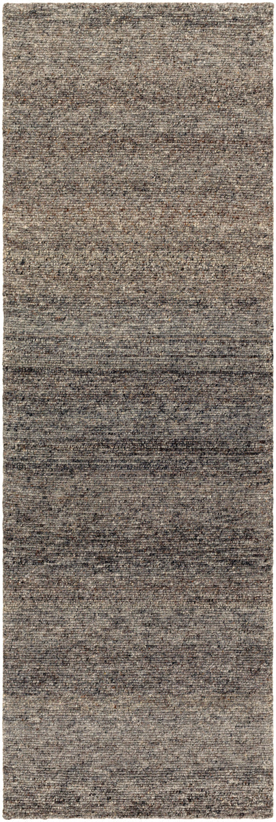 Odessa ODS-2300 2'6" x 8' Runner Handmade Rug ODS2300-268  Black, Charcoal, Dark Brown, Gray, Light Gray Surya