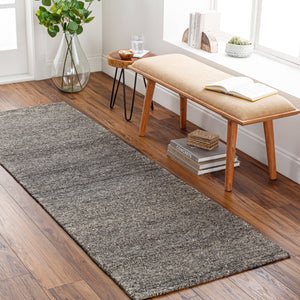 Odessa ODS-2300 2'6" x 8' Runner Handmade Rug ODS2300-268  Black, Charcoal, Dark Brown, Gray, Light Gray Surya
