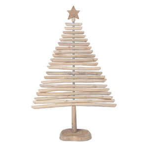 Rustic Teak Wood Christmas Tree, 50 in. XAB30203 Park Hill