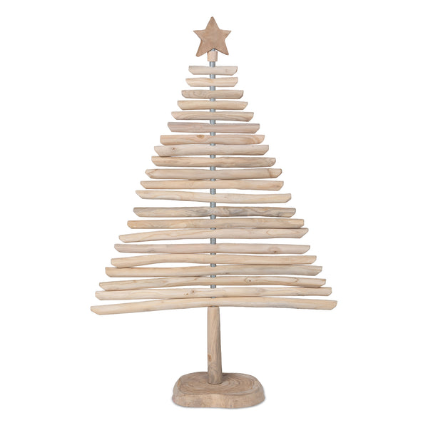 Rustic Teak Wood Christmas Tree, 50 in. XAB30203 Park Hill