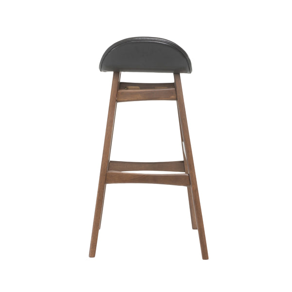 English Elm Christopher Knight Home® - BAR STOOL Stylish Fabric Seat with Small Backrest and Wood Finish, Supportive Comfort for Home Bar Dark Brown 58919.00DBN