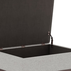 English Elm Owen Coffee Table Storage Ottoman - Stylish Mid-Century Design In Durable Cloud Grey Fabric B136P159186-GIGA