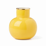 Kate Spade Petite Yellow Porcelain Vase with 24K Gold Accents, 13 oz Capacity