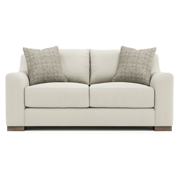 Bernhardt Bernhardt Gabi Loveseat In Luxe Bouclé Fabric — Curved Transitional Design, Plush Cushions & Wood Feet - Made to Order P7085B