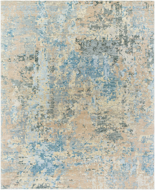 Odyssey ODY-2301 8' x 10' Handmade Rug ODY2301-810  Tan, Beige, Denim, Dark Blue, Sage, Charcoal Surya
