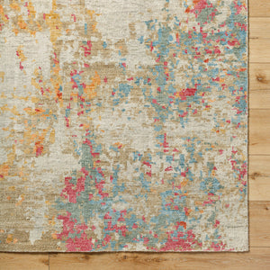 Odyssey ODY-2302 8' x 10' Handmade Rug ODY2302-810  Olive, Tan, Teal, Peach, Rust, Fuchsia Surya