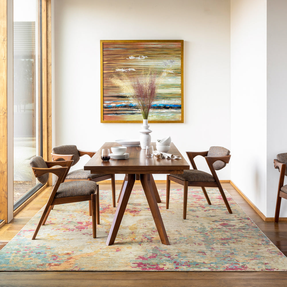 Odyssey ODY-2302 6' x 9' Handmade Rug ODY2302-69  Olive, Tan, Teal, Peach, Rust, Fuchsia Surya