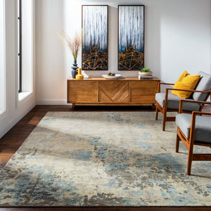 Surya Odyssey Handmade Wool Rug - 2' X 3' Modern Minimalist Design For A Luxurious Home Atmosphere Denim Wool Ody2305-23