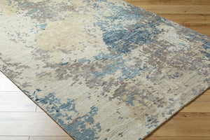 Odyssey ODY-2307 9' x 12' Handmade Rug ODY2307-912  Wheat, Charcoal, Light Olive, Denim, Dark Green Surya