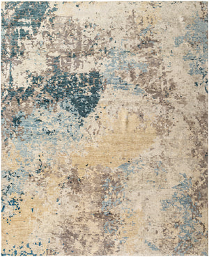 Odyssey ODY-2307 9' x 12' Handmade Rug ODY2307-912  Wheat, Charcoal, Light Olive, Denim, Dark Green Surya
