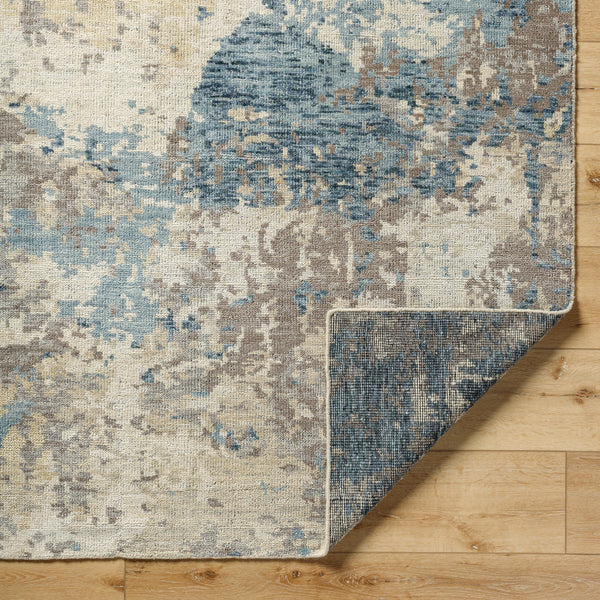 Odyssey ODY-2307 9' x 12' Handmade Rug ODY2307-912  Wheat, Charcoal, Light Olive, Denim, Dark Green Surya