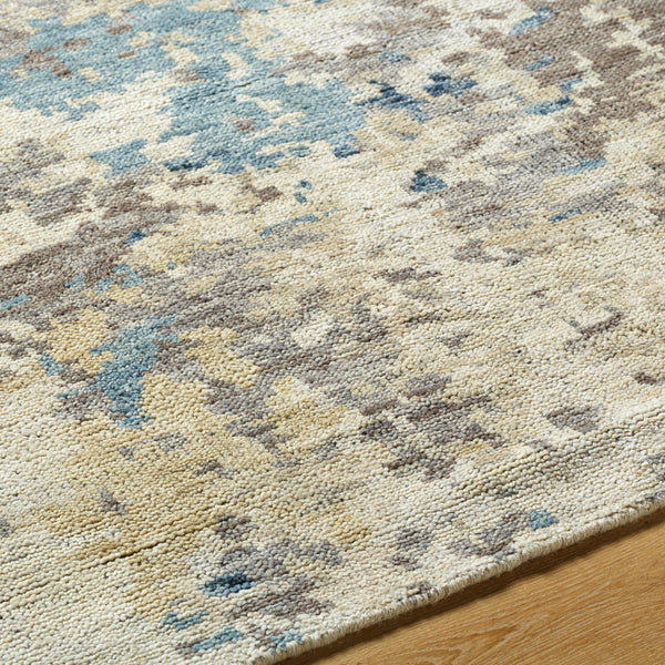 Odyssey ODY-2307 9' x 12' Handmade Rug ODY2307-912  Wheat, Charcoal, Light Olive, Denim, Dark Green Surya