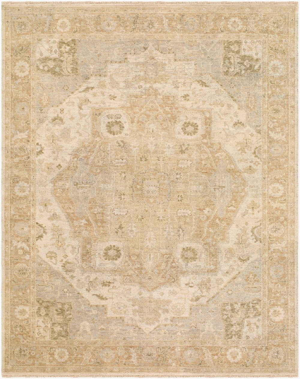 Surya Odyssey Hand Knotted Wool Traditional Rug Entryway Accent with Fringe Detail 8' x 10' Rectangle ODY2308-810