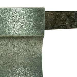 Bernhardt Bernhardt Gainsford Round Sandblasted Oak Cocktail Table 61" Weathered Charcoal Top, Graphite Cast-Aluminum Legs 396014