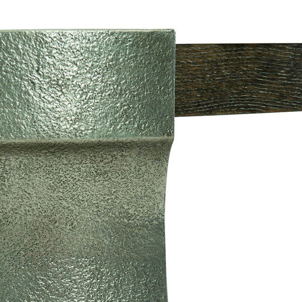 Bernhardt Bernhardt Gainsford Round Sandblasted Oak Cocktail Table 61" Weathered Charcoal Top, Graphite Cast-Aluminum Legs 396014