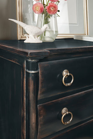 Hooker Furniture Charleston Elegant Jewelry Armoire With Black Cherry Patina, Cedar-Lined Drawer & Felt Lined Hooks 6750-90014-97