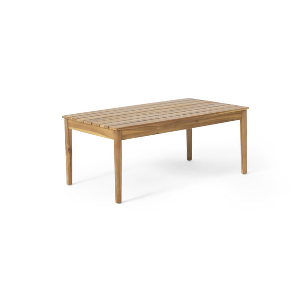 English Elm Christopher Knight Home® - BRYAN Teak Acacia Coffee Table - Rustic Outdoor Wood Accent 36.25" W Durable Weather-Resistant Design 72215.00