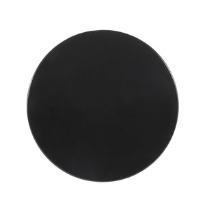 English Elm Outdoor Powder-coated Iron Nesting Accent Tables Set of 2 Laser-cut Circle Design Black 73606.00BLK