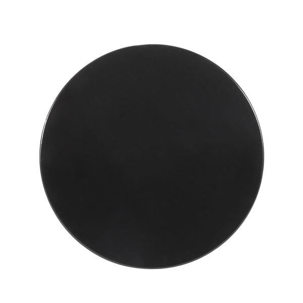 English Elm Outdoor Powder-coated Iron Nesting Accent Tables Set of 2 Laser-cut Circle Design Black 73606.00BLK