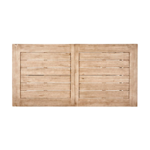 English Elm Bettina Solid Acacia Outdoor Dining Table with Slat Top Oil Finish Patio Deck 56701.00-56702.00