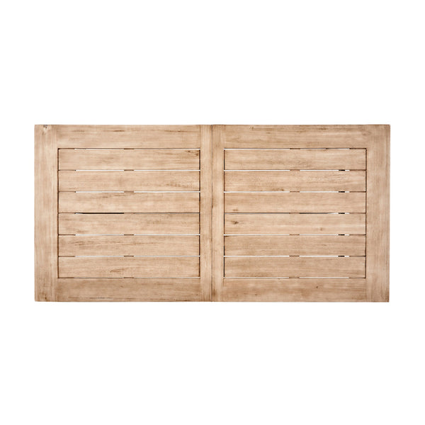 English Elm Bettina Solid Acacia Outdoor Dining Table with Slat Top Oil Finish Patio Deck 56701.00-56702.00