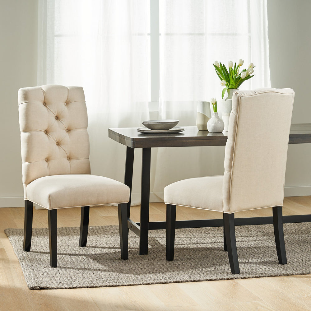 English Elm Harding Button Tufted Parsons Dining Chair Set of Two Upholstered Formal Seating 54266.00NTL