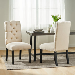 English Elm Harding Button Tufted Parsons Dining Chair Set of Two Upholstered Formal Seating 54266.00NTL
